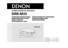 Bedienungsanleitung-Operating Instructions für Denon DRR-M33 