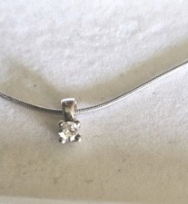 Solitär diamant anhänger 585 - anhänger,
