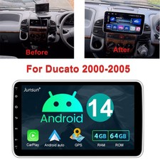 Für Fiat Ducato 2000-2005 1DIN Android 14.0 Autoradio Navi GPS BT FM RDS 4GB+64G