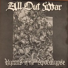 All Out War Hymns Of The Apocalypse POSTER, GREEN MARBLED Vinyl Single 7inch