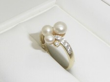 333 Gold Ring 8K Gelbgold Perle Verlobungsring 2,6 g  RG 60 - 19 mm 8555