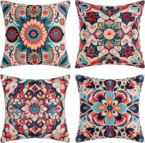 Kissenbezug 40x40 boho retro - kissenbezug,