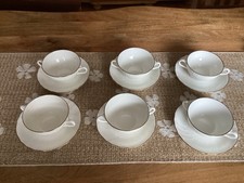 6x Villeroy & Boch Louisenburg Gold Suppentasse mit Untertasse neuwertig