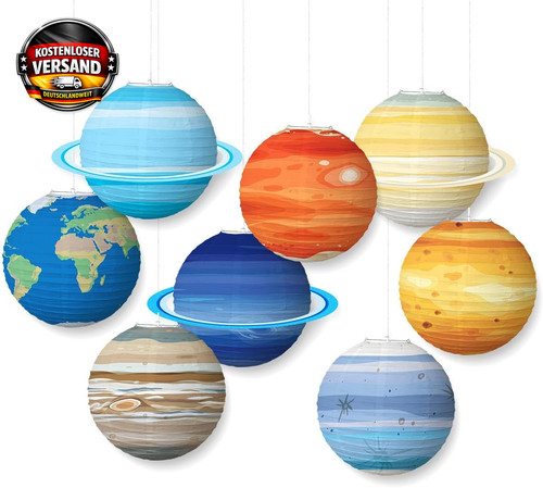 Planeten papierlaternen set - planeten,