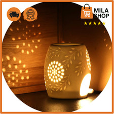 Aromalampe Keramik weiß