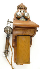 L.M.Ericsson Telefon Holz  Kurbeltelefon Wandtelefon um 1900 Antik  Pro-3960
