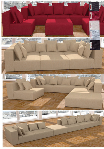 Wohnlandschaft ecksofa - %,