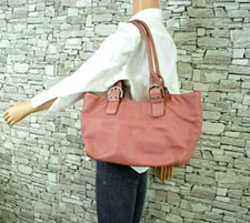 TIGNANELLO DAMEN LEDER MIX SCHULTER HAND TASCHE ALTROSA 