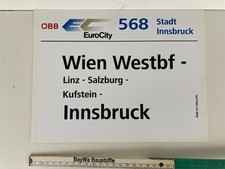 Zuglaufschild innen aus öbb - zuglaufschild,
