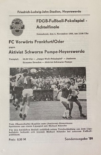 Fdgb pokal november - fdgb-pokal, 1989