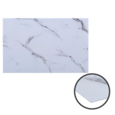 Glasplatte Marmoroptik Weiß