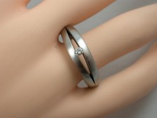 schwerer Designerring Platin Solitär 0,10 Ct  top Qualität  Käthe Ruckenbrod