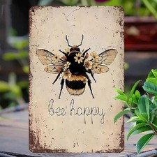 Blechschild Biene Bee Happy