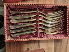 6 alte Kuchengabeln Mit Box