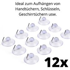 Saugnäpfe Handtuchhalter Aufhänger Wäsche Metallhaken Fenster stark saugend 12x