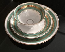Ilmenau Henneberg Porzellan 3 teilig Sammeltasse Vintage Gedeck Jlmenau Gold Top