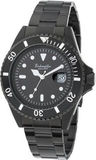 Taucheruhr 20 ATM Schwarz Lupe