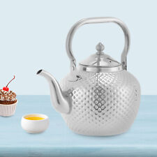 Teekanne Edelstahl mit Sieb + Deckel Tee Bereiter Filter Wasserkocher 2000ml