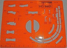 Gleisplanschabl​one Fleischmann HO 9901 Massstab 1:10 GC3 Å