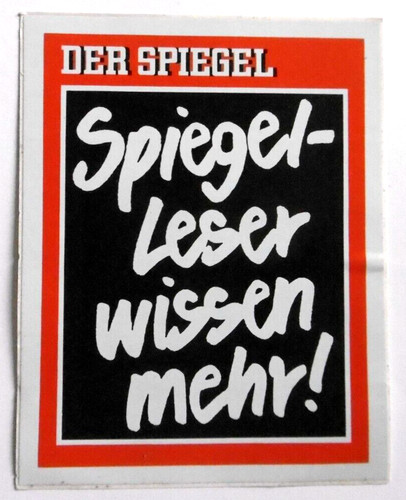 Werbe aufkleber spiegel leser - spiegel,