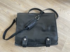 Umhängetasche Unisex aus echtem Leder,  Schwarz (Merlin Lederwerkstatt)