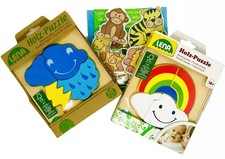 2-er Set Holz- Steckpuzzle-