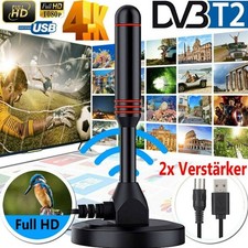 DVB-T2 Antenne FULL HD TV terrestrisch Aktiv DAB Zimmerantenne 30dbi + 3M Kabel