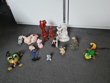 Deko Figuren Set Keramik Porzellan Metall Cesar Eule Kerze Frosch Maus Katze 