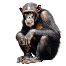 8x sticker chimpanzee car