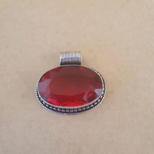 Granat edelstein anhänger 925 - edelstein,