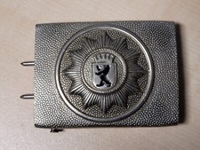 POLIZEI BERLIN KOPPELSCHLOSS AUSFÜHRUNG 1947-1963 STRAHLENKRONE BREITES WAPPEN