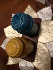 Menage Aufbewahrungstöpfef mit Teakholzbrett Vintage Dänish Design