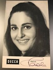 Autogramm Paola Felix Schlager, eh. Frau von Kurt, Karte aus den 70er 21-3/2 xyz