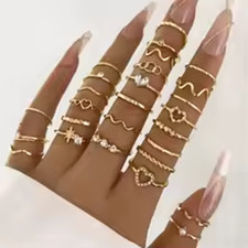 Konvolut vintage boho ringe - 30,