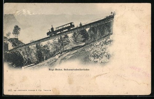 Rigi bahn schnurtobelbrücke - rigi-bahn,,