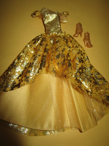 509 festliches goldenes kleid - goldenes,