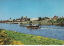 AK Dampfer Elbe: Frachtschiff + Dampfschlepper in Magdeburg, DDR 1982 ungelaufen
