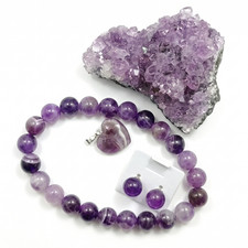 Amethyst Naturstein Set