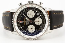 BREITLING NAVITIMER Date A23322 Full Set aus 2006 Stahl Leder black dial