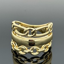 RING GR. 18 (CA.56) GELBVERGOLDET SCHMUCKJAGD