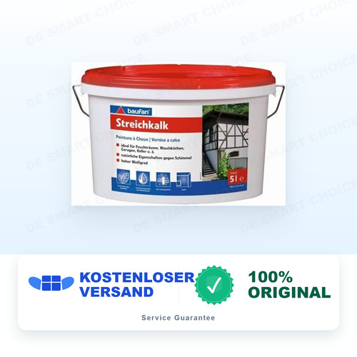 Baufan streichkalk weiß - 5, l