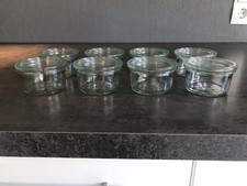 6 x WECK Einmachgläser mit Deckel flach