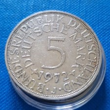 1972 J SILBER ADLER 5 DEUTSCHE MARK IN GEBRAUCHT GUTEN ZUSTAND