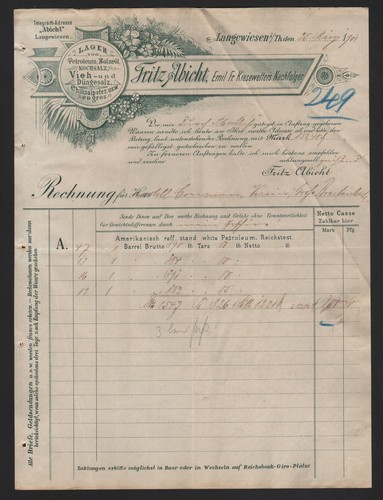 Langewiesen rechnung 1901 - rechnung,