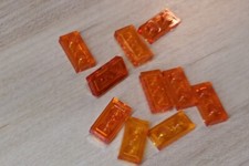 10 orange durchsichtige Lego
