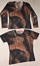 Angelo Marani - Pulli mit Strickjacke/Twinset  Gr. 40 braun gemustert mit Strass