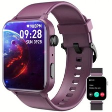 Smartwatch Damen Herren mit Telefonfunktion Pulsuhr Fitnessuhr für iOS Andriod