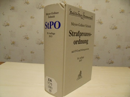 Meyer goßner schmitt stpo - meyer-goßner,