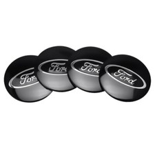 Nabendeckel für Ford logo emblem 56mm Aufkleber Radkappen Felgen Aluminium Black
