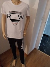 Sportlicher bequemer Herren Jogginganzug, Hausanzug schwarz/weiß, 2-tlg.